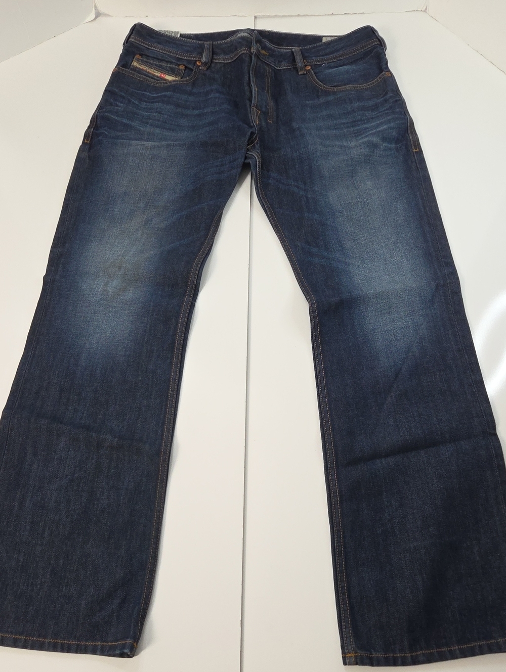 Diesel Industry ZATINY Men's Dark Blue Regular-Bootcut Jeans 34x32